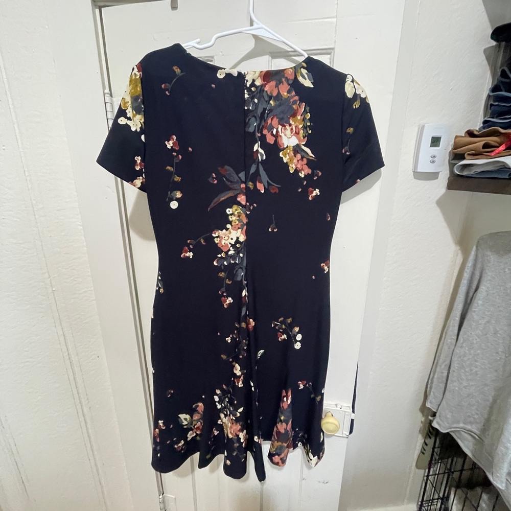 Ralph Lauren navy blue floral dress sz 6 - Picture 2 of 8